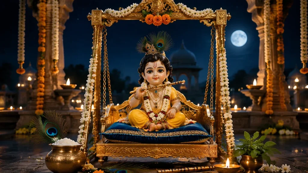 Janmashtami 2026 पर झूले में विराजमान बाल गोपाल