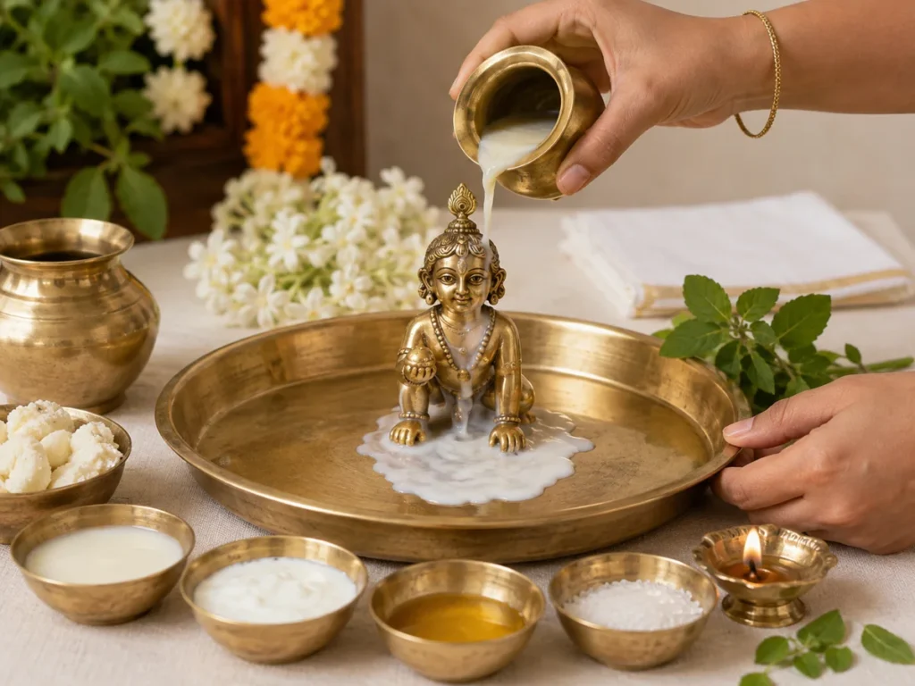 Janmashtami 2026 में घर पर बाल गोपाल का अभिषेक और पूजा
