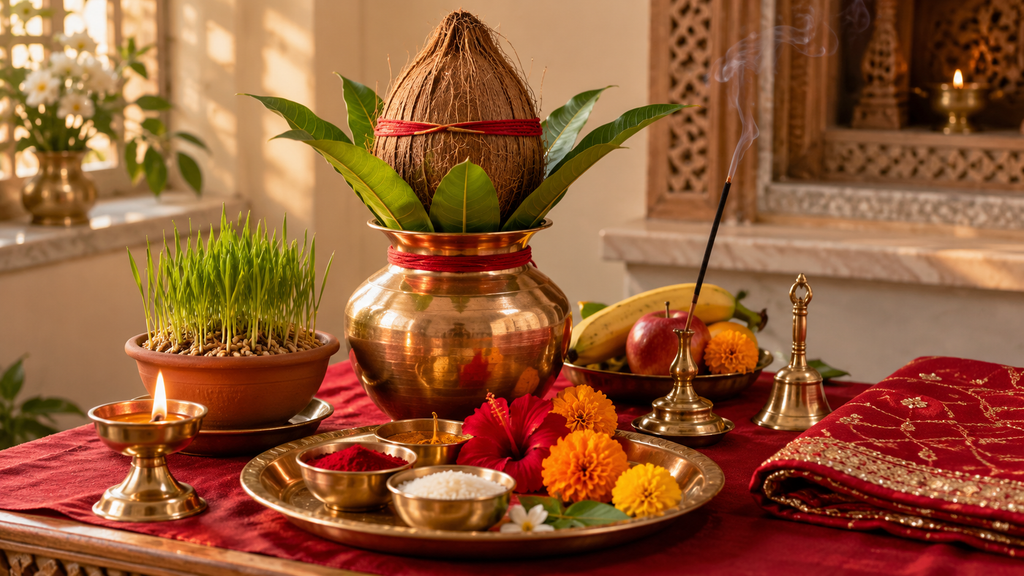 Chaitra Navratri 2027 Ghatasthapana puja setup