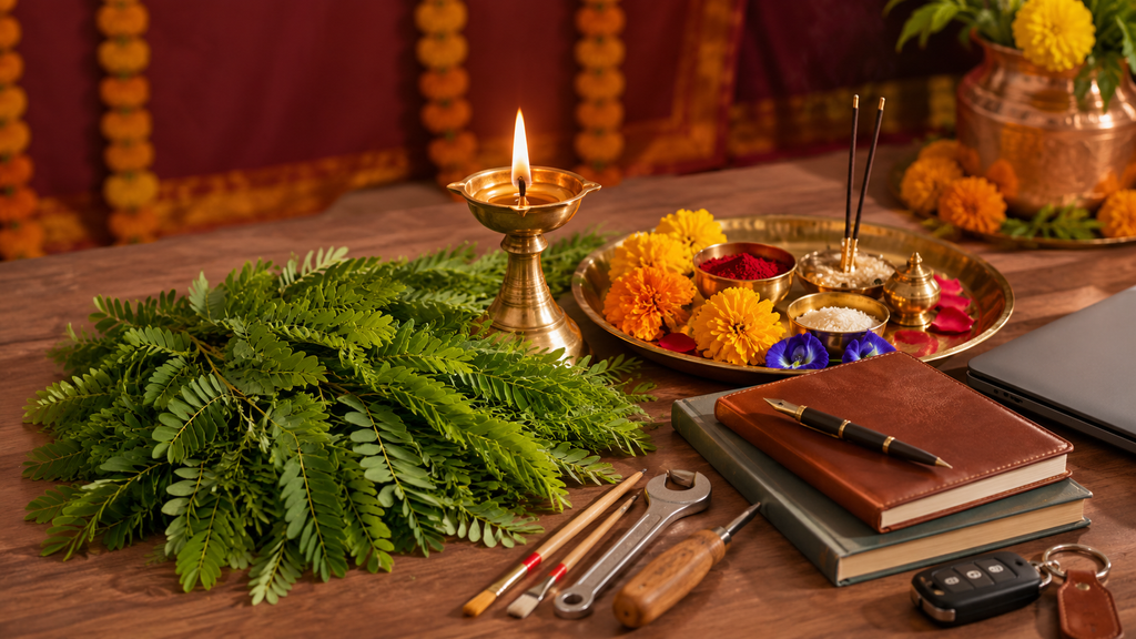  दशहरा 2026 पर शमी पूजा और आयुध पूजा की सामग्री