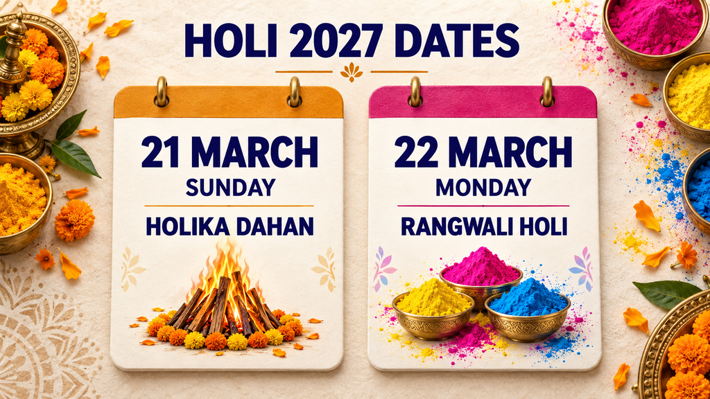 Holi 2027 date in India calendar
