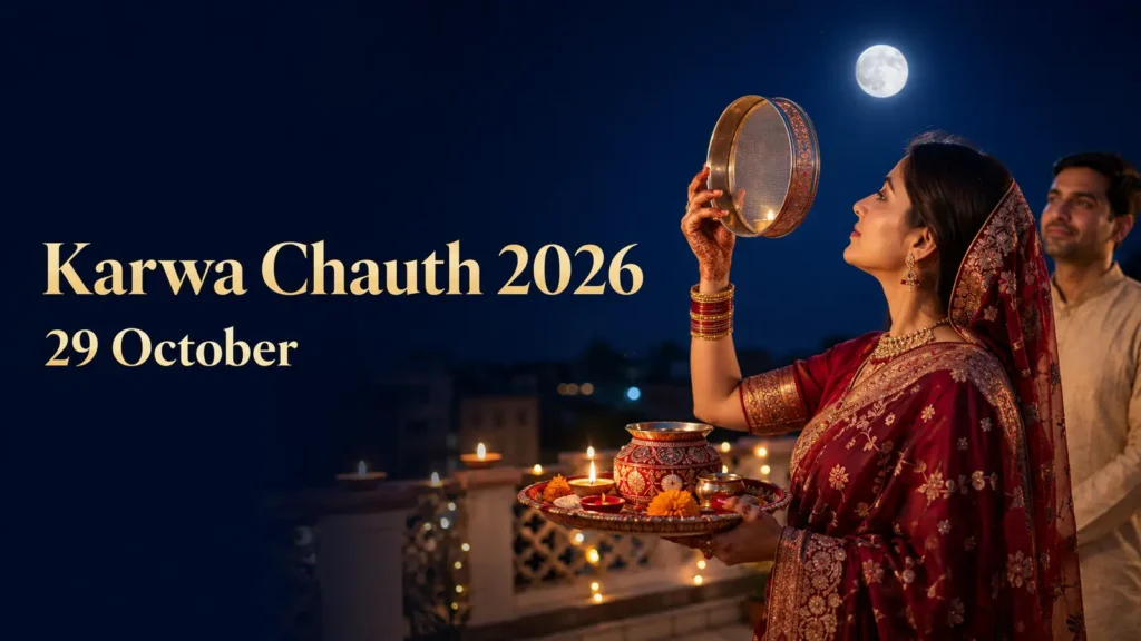 Karwa Chauth 2026 की तारीख और चंद्र दर्शन