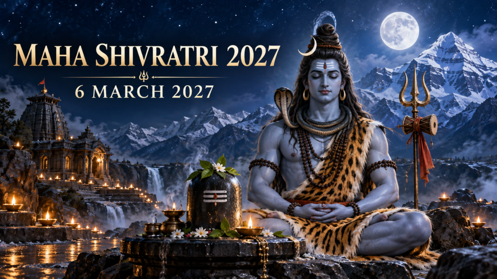 Maha Shivratri 2027 पर ध्यानमग्न भगवान शिव और 6 मार्च की तारीख